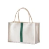 Wholesale of laminated canvas bags in stock, eco-friendly hand-held canvas bags, single-shoulder hand-painted canvas bags with logo printing, cotton and linen bags Item Picture